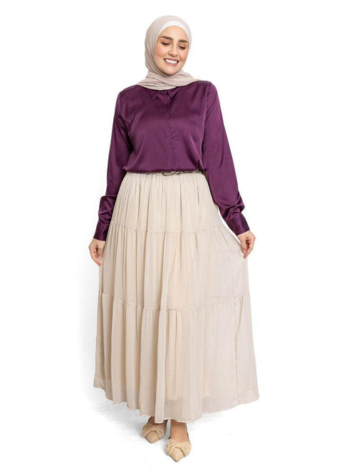Beige Urea Skirt - Khotwh